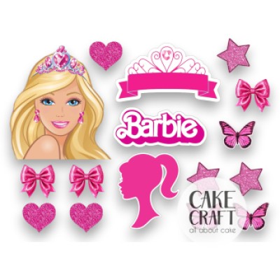 Βρώσιμα Διακοσμητικά σχέδια Barbie set - 16τμχ