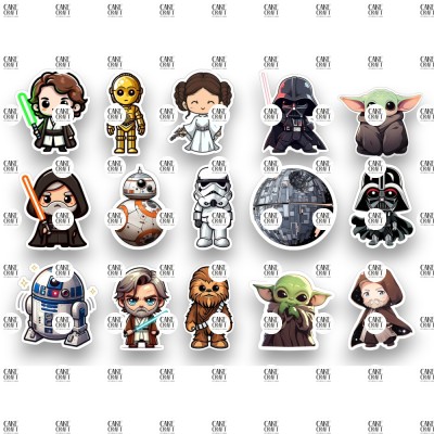 Βρώσιμα Διακοσμητικά σχέδια Star Wars - 15τμχ
