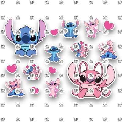 Βρώσιμα Διακοσμητικά σχέδια Stitch and Angel set - 15τμχ
