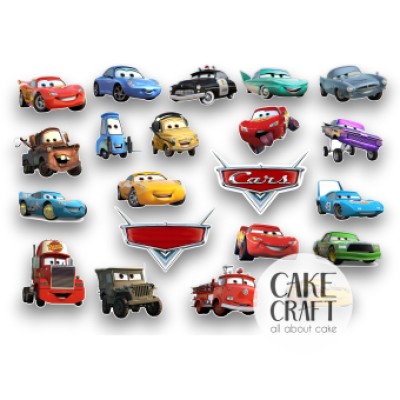 Βρώσιμα Διάκοσμητικά σχέδια Αυτοκίνητα (Cars) - 21τμχ