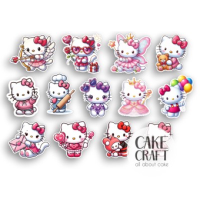 Βρώσιμα Διακοσμητικά σχέδια Hello Kitty - 13τμχ