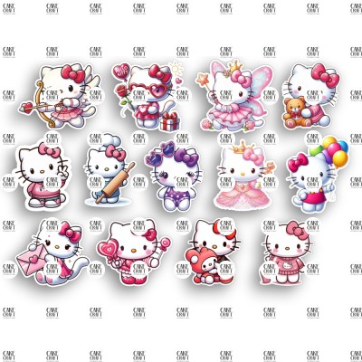 Βρώσιμα Διακοσμητικά σχέδια Hello Kitty - 13τμχ