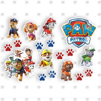 Βρώσιμα Διακοσμητικά σχέδια Paw Patrol σετ - 18τμχ