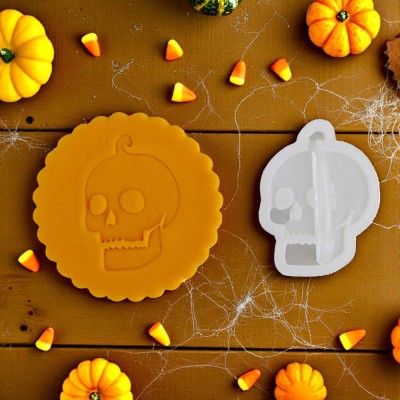 Σφραγίδα Ζαχαρόπαστας Halloween Νεκροκεφαλή v2
