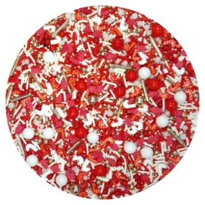 Κας Κας Sprinkles Χριστουγεννιάτικο Κόκκινο Λευκό Candycane 180gr Sprinklicious