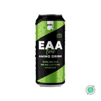 Amino Ανθρακούχο Ποτό EAA Lime - Puls Nutrition - 330ml