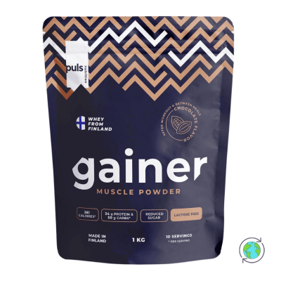 Whey Gainer Πρωτεΐνη Χωρίς Λακτόζη Σοκολάτα - Puls Nutrition - 1Kg