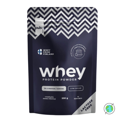 Whey Άγευστη Πρωτεΐνη Χωρίς Λακτόζη 79% – Puls Nutrition – 550gr
