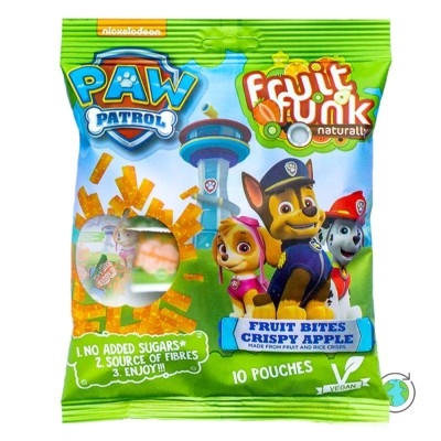 Παιδική Πολυσυσκευασία Paw Patrol Fruit Bites με γεύση Μήλο - FruitFunk - 10x10γρ