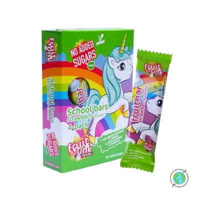 Παιδική Πολυσυσκευασία Unicorn School Bars με γεύση Φράουλα - FruitFunk - 4x20γρ