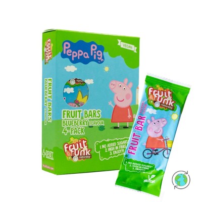 Παιδική Πολυσυσκευασία Peppa Pig School Fruit Bars με γεύση Blueberry - FruitFunk - 4x20γρ