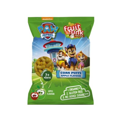 Βιολογικό Βρεφικό Σνάκ Καλαμποκιού (7+) Paw Patrol με Μήλο - FruitFunk - 50γρ