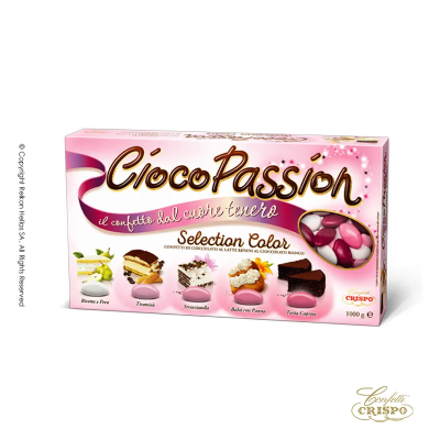Κουφέτα Σοκολάτας Mix Γεύσεων Ροζ Crispo Selection Chocopassion 1kg