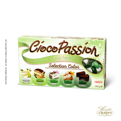 Κουφέτα Σοκολάτας Mix Γεύσεων Πράσινο Crispo Selection Chocopassion 1kg