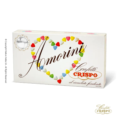 Κουφέτα Σοκολάτας Καρδιά Λευκό Crispo Choco 1kg