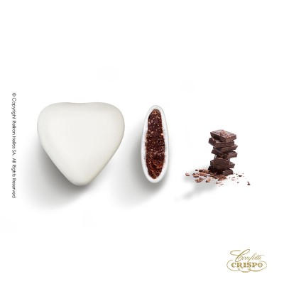 Κουφέτα Σοκολάτας Καρδιά Λευκό Crispo Choco 1kg