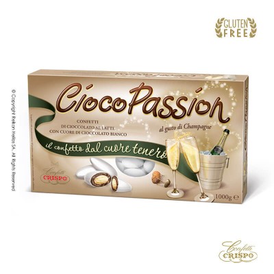 Κουφέτα Σοκολάτας Σαμπάνια Λευκό Crispo Chocopassion 1kg