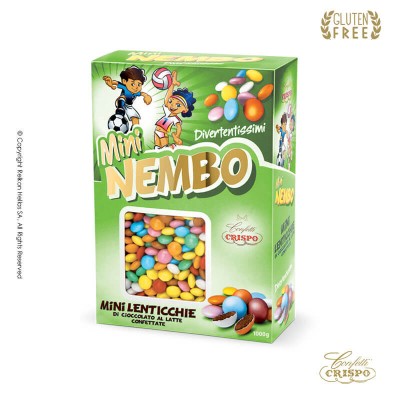 Mini Κουφέτα Σοκολάτας Πολύχρωμα Crispo Νembo Choco Lentils 1kg