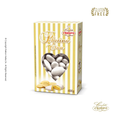 Κουφέτα Αμυγδάλου Λευκό Crispo Pelatina 400gr