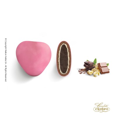 Κουφέτα Σοκολάτας Καρδιά Ροζ Crispo Tres Amour 1kg