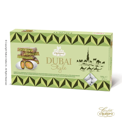 Κουφέτα Αμυγδάλου Dubai Style Λευκό Crispo Snob 500gr