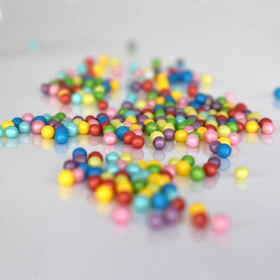 Ζαχαρωτές πέρλες πολύχρωμες 4mm 1Kg. E171 Free.