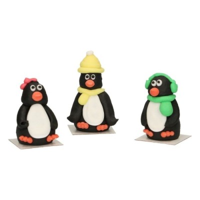 Ζαχαρωτά 3D Πιγκουίνοι x3 4cm