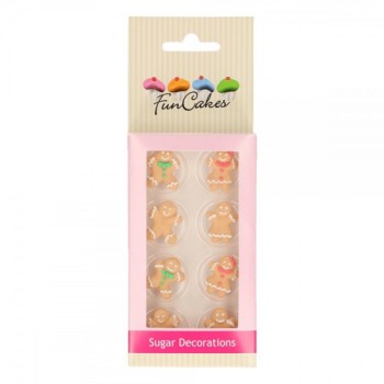 Βρώσιμα Διακοσμητικά Χριστουγεννιάτικα Gingerbread Funcakes x8 2cm
