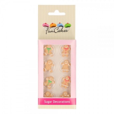 Βρώσιμα Διακοσμητικά Χριστουγεννιάτικα Gingerbread Funcakes x8 2cm