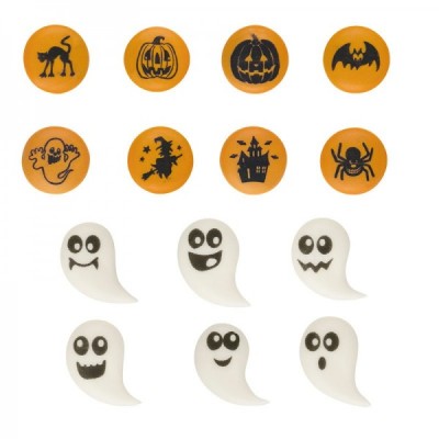 Ζαχαρωτά Διακοσμητικά Halloween Σχέδια 2cm x36