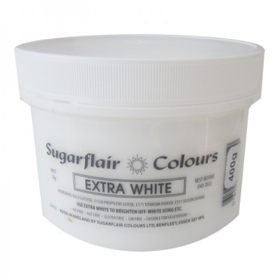 Χρώμα Ζαχαροπλαστικής Sugarflair σε Πάστα Λευκό Extra 400g