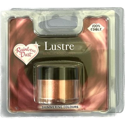 Χρώμα Ζαχαροπλαστικής Rainbow Dust σε Σκόνη Ροζ (Rose Copper) Μεταλλικό 5g