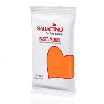 Πάστα Ζάχαρης Μοντελισμού Saracino Πορτοκαλί 1kg