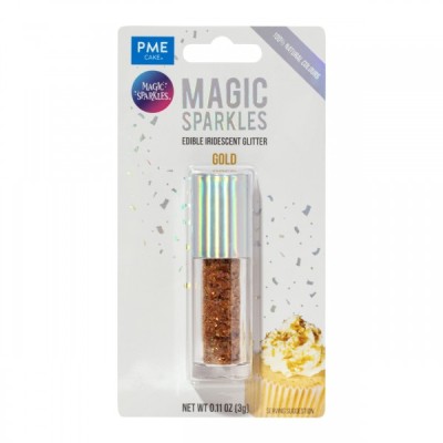 Bρώσιμο Χρυσό Glitter σε νιφάδες 3g PME