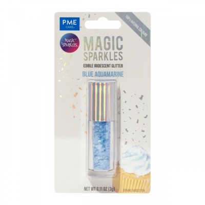 Bρώσιμο Γαλάζιο Ιριδίζον Glitter σε νιφάδες 3g PME