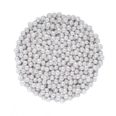 Πέρλες Ασημί Μεταλλικές 4mm 500gr