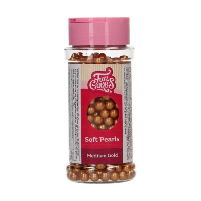 Βρώσιμες Πέρλες Soft Xρυσές 60g Funcakes