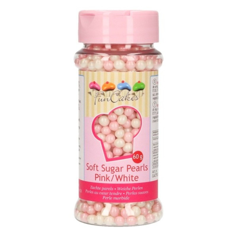 Πέρλες "Soft" Λευκό/Ροζ 60g