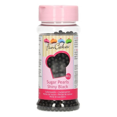 Βρώσιμες Πέρλες Μαύρες 4mm Funcakes 80gr