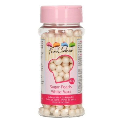 Βρώσιμες Πέρλες Λευκές Funcakes 7mm 80g