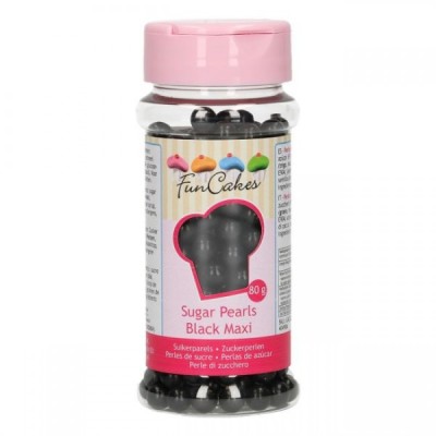 Βρώσιμες Πέρλες Μαύρες 7mm Funcakes 80gr