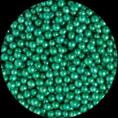 Βρώσιμες Πέρλες Μεταλλικές Πράσινες 5mm 100g
