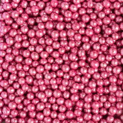 Βρώσιμες Πέρλες Ροζ Μεταλικές 5mm 1kg