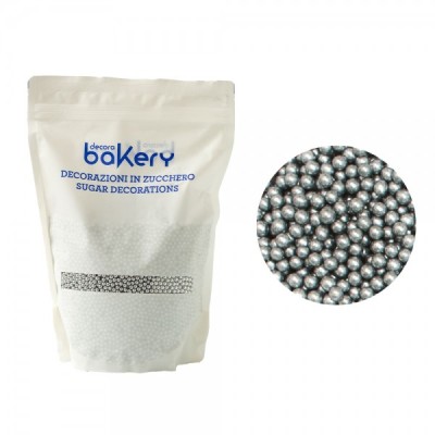 Βρώσιμες Πέρλες Ασημένιες Μεταλλικές  Decora 4mm 1kg