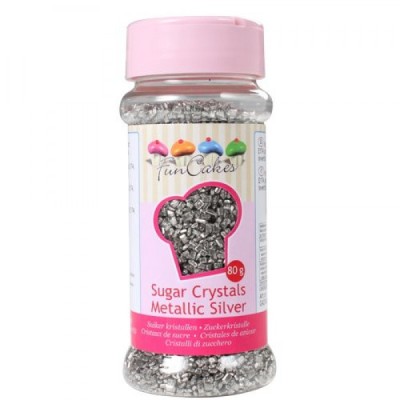 Ζάχαρη Περλέ Ασημί Funcakes 80gr