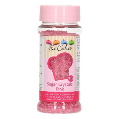 Ζάχαρη Crystal Ροζ Funcakes 80gr