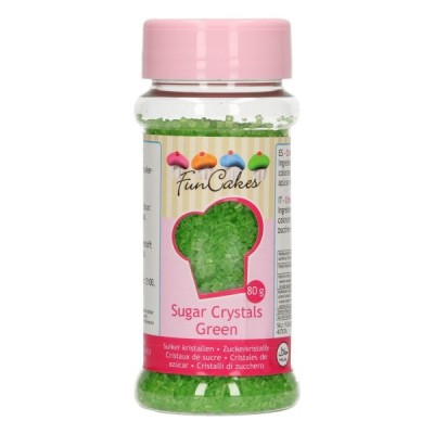 Ζάχαρη Crystal Πράσινη Funcakes 80gr