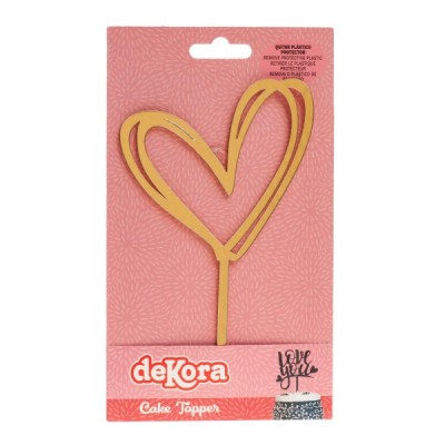 Cake Topper Διπλή Καρδιά 10,5x15cm