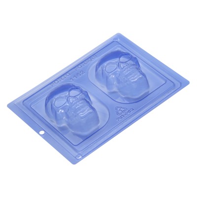Καλούπι Πλαστικό 3D Κρανίο 2 θέσεων 3 τμημάτων 100x69x30mm