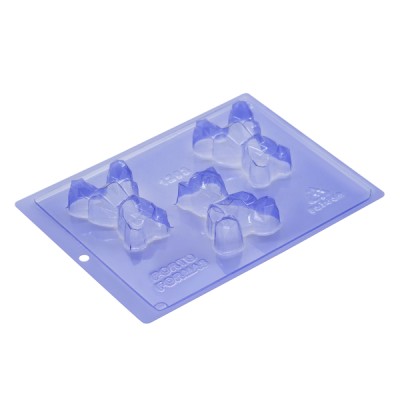 Καλούπι Πλαστικό 3D Αρκουδάκι Διαμαντένιο Μίνι 3 θέσεων 3 τμημάτων 80x59x25mm